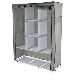 Шкаф для одежды с чехлом BOOMHOUSE (БУМХАУС) WB-002 (1660х1250х440 мм), 8 полок, металлический карка