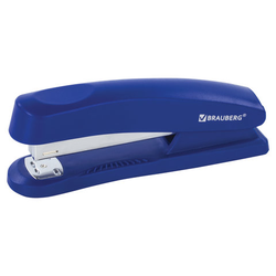 Степлер 24/6, 26/6 BRAUBERG ''Standard+'', до 30 листов, полнозагрузочный, синий, 228607