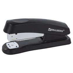 Степлер 24/6, 26/6 BRAUBERG ''Standard+'', до 30 листов, черный, 228608