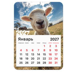 Календарь отрывной на магните на 2027 г., BRAUBERG, 130x180 мм, склейка, ''Символ года'', 118484