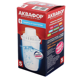 Сменная кассета АКВАФОР ''В5'', защита от бактерий, для фильтров АКВАФОР, 203452