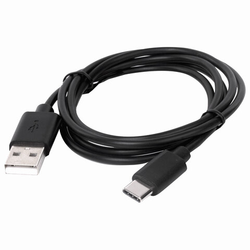 Кабель USB 2.0  Type-C, 1 м, SONNEN, медь, для передачи данных и зарядки, черный, 513117