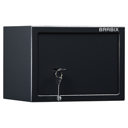 Сейф мебельный BRABIX ''SF-230KL'', 230х310х250 мм, ключевой замок, черный, 291146, S103BR211514