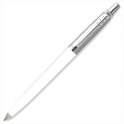 Ручка шариковая PARKER ''Jotter Orig White'', корпус белый, детали нержавеющая сталь, синяя, RG0032930