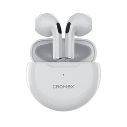 Наушники беспроводные TWS вкладыши с микрофоном CROMEX (КРОМЕКС) EP-T28W, Bluetooth 5.4, белые, 5141