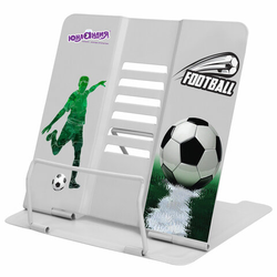 Подставка для книг и учебников большая ЮНЛАНДИЯ ''Play Football'', регулируемый наклон, металлическая,
