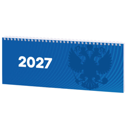 Планинг датированный 2027 285х112 мм, STAFF, гребень, картонная обложка, 64 листа, ''Символика РФ'', 1