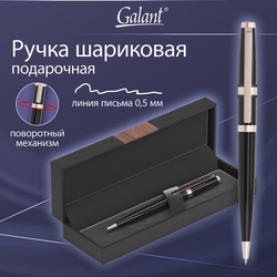 Ручка подарочная шариковая GALANT ''Aldo'', корпус черный, детали розовое золото, узел 0,7 мм, линия п