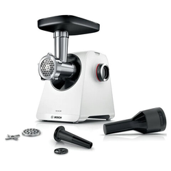 Мясорубка BOSCH MFWS420W, мощность 1900 Вт, производительность 2,5 кг/мин, металлический шнек, ревер