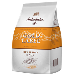 Кофе в зернах AMBASSADOR ''Gold Label'' 1 кг, арабика 100%