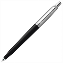 Ручка шариковая PARKER ''Jotter Orig Black'', корпус черный, детали нержавеющая сталь, синяя, RG003301