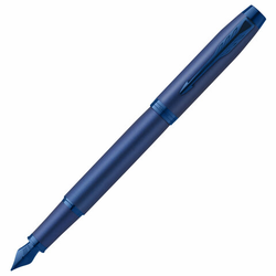 Ручка перьевая PARKER ''IM Professionals Monochrome Blue'', синий металлик, нержавеющая сталь, синяя,