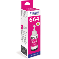 Чернила EPSON 664 (T6643) для СНПЧ Epson L100/L110/L200/L210/L300/L456/L550, пурпурные, ОРИГИНАЛЬНЫЕ
