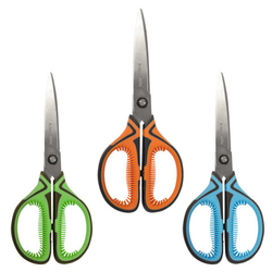 Ножницы BRAUBERG ''ULTRA COLOR'', 190 мм, ассорти, резиновые ребристые вставки, 237456