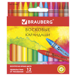 Восковые мелки BRAUBERG ''АКАДЕМИЯ'', НАБОР 12 цветов, 227283