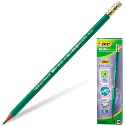 Карандаш чернографитный BIC, 1 шт., ''Evolution'', HB, с ластиком, корпус зеленый, 8803323