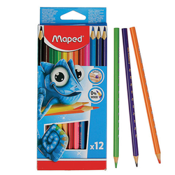 Карандаши цветные MAPED (Франция) ''Pulse'', 12 цветов, трехгранные, 862702