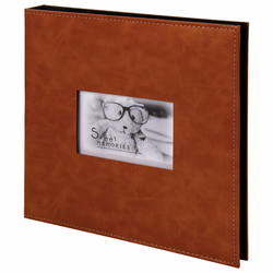 Фотоальбом BRAUBERG ''Premium Brown'' 20 магнитных листов 30х32 см, под кожу, коричневый, 391185