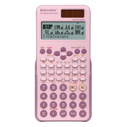 Калькулятор инженерный BRAUBERG SC-991ES-PLUS-PK (164х80 мм), 552 функции, 10+2 разряда, РОЗОВЫЙ, 27