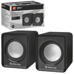 Колонки компьютерные DEFENDER SPK 22, 2.0, 2х2, 5Вт, пластик, черный, 65503