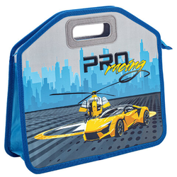 Папка-сумка ЮНЛАНДИЯ, 1 отделение, фетровые ручки, 34х30х11 см, ''Proracing'', 271632