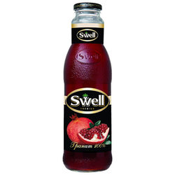 Сок гранатовый SWELL восстановленный в стеклянной бутылке 0,75 л, 4040150502
