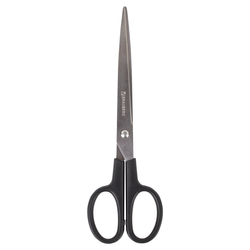 Ножницы BRAUBERG ''Standard'' 205 мм, черные, классической формы, 2-х сторонняя заточка, 237097
