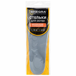 Стельки для обуви АНАТОМИЧЕСКИЕ С СУПИНАТОРОМ, материал PU PRO, размер RU 39-44 / EU 40-45, с линиям