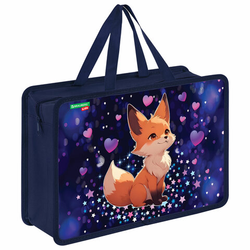 Папка на молнии с ручками BRAUBERG KIDS А4, 1 отделение, пластик, 100 мм, ''Fairy fox'', 273375