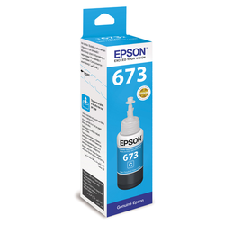 Чернила EPSON 673 (T6732) для СНПЧ Epson L800/L805/L810/L850/L1800, голубые, ОРИГИНАЛЬНЫЕ, C13T67324