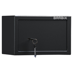 Сейф мебельный BRABIX ''SF-200KL'', 200х310х200 мм, ключевой замок, черный, 291144, S103BR211114