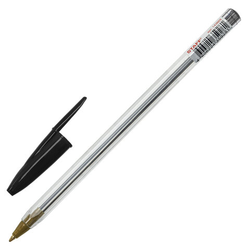 Ручка шариковая STAFF ''Basic Budget BP-04'', ЧЕРНАЯ, линия письма 0,5 мм, с штрихкодом, 143869