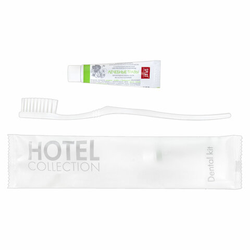 Зубной набор КОМПЛЕКТ 300 шт., HOTEL COLLECTION (зубная щётка + зубная паста 5 г), саше, флоупак, 81