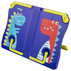 Подставка для книг и учебников BRAUBERG KIDS ''Dinosaurs'', регулируемый угол наклона, ABS-пластик, 23