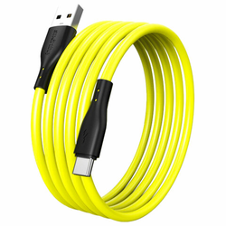 Кабель S21 USB  Type-C, 1 м, 3 А, SMARTBUY, для зарядки и передачи данных, желтый, 93409, iK-3112-S