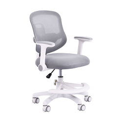 Кресло детское с подставкой для ног BRABIX KIDS ''MG-215'', сетка/ткань TW, серое, 533313