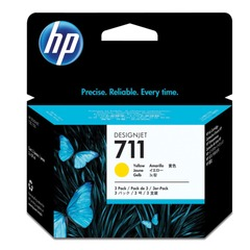 Картридж струйный для плоттера HP (CZ136A) Designjet T120/520, 711, желтый, комплект 3 шт. х 29 мл,