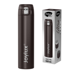 Термокружка 520 мл JOYLUX (ДЖОЙЛЮКС) ULTRA BROWN, нержавеющая сталь SUS304, коричневый матовый, 7002