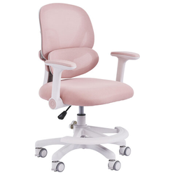 Кресло детское с подставкой для ног BRABIX KIDS ''MG-220'', сетка/ткань TW, розовое, 533314