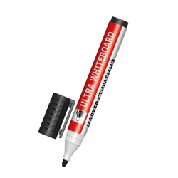 Маркер стираемый для белой доски ЧЕРНЫЙ, BRAUBERG ''ULTRA WHITEBOARD MARKER'', 3 мм, с клипом, 152634