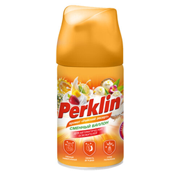 Сменный баллон 250 мл PERKLIN (ПЕРКЛИН) ''Райский десерт'', для автоматических освежителей, универсаль