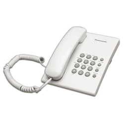 Телефон PANASONIC KX-TS2350RUW, белый, повторный набор, тональный / импульсный режим