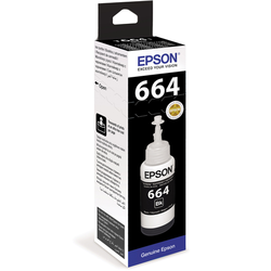 Чернила EPSON 664 (T6641) для СНПЧ Epson L100/L110/L200/L210/L300/L456/L550, черные, ОРИГИНАЛЬНЫЕ, C