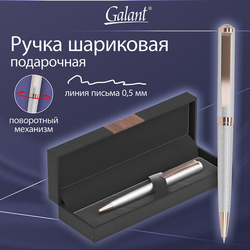 Ручка подарочная шариковая GALANT ''Epsilon'', корпус серебро, детали розовое золото, узел 0,7 мм, лин