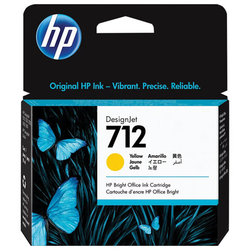 Картридж струйный для плоттера HP (3ED69A) DesignJet T230/T250/T630/T650,  712, желтый, оригинальны
