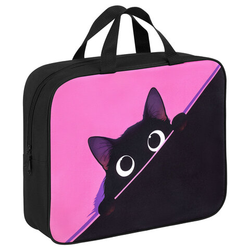 Папка на молнии с ручками BRAUBERG А4, 1 отделение, полиэстер, 80 мм, ''Hiding cat'', 274506