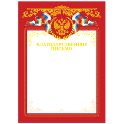 Благодарственное письмо А4, ArtSpace, мелованный картон, тиснение фольгой BBPF_6517