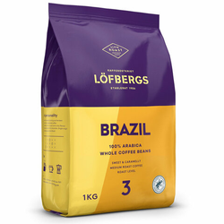 Кофе в зернах LOFBERGS ''Brazil'', 1 кг, арабика 100%, Швеция, 42672