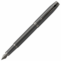 Ручка перьевая PARKER ''IM Professionals Monochrome Titanium'', темно-серый лак, сталь, синяя, 2172959