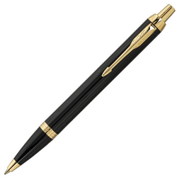 Ручка шариковая PARKER ''IM Core Black Lacquer GT'', ежедневник А5 черный, пакет, 880899